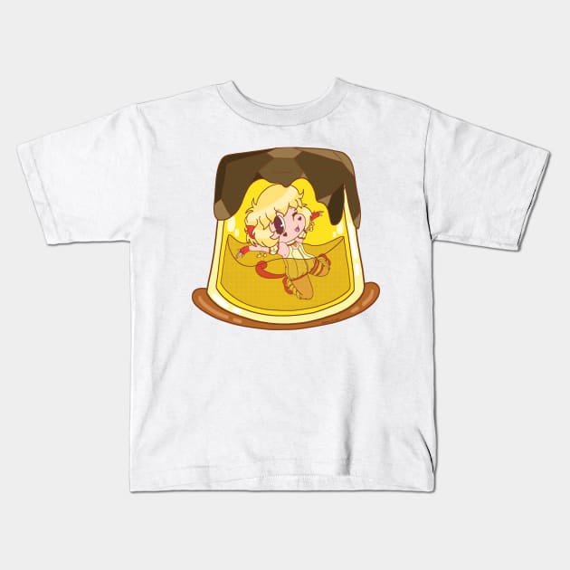 Cat Cat Pudding Kids T-Shirt by Victoria C. Geis